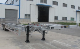 45ft steel container skeleton trailer with high gooseneck