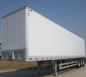 45ft aluminum rivet joint flat van trailer