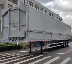 48ft 3 axles wing roof trailer with dropside