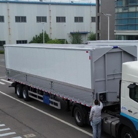 42ft 2 axles double tires wing roof trailer with dropside